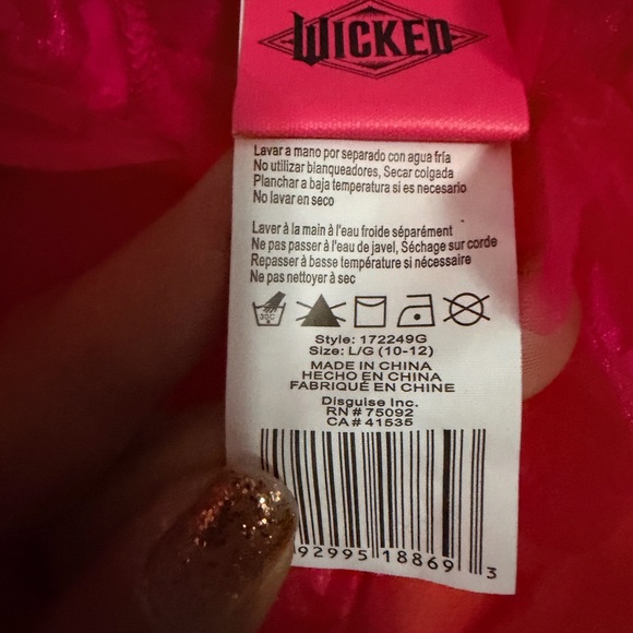 NEW 10/12 Girls' Wicked Glinda Costume Dress - Picture 4 of 11